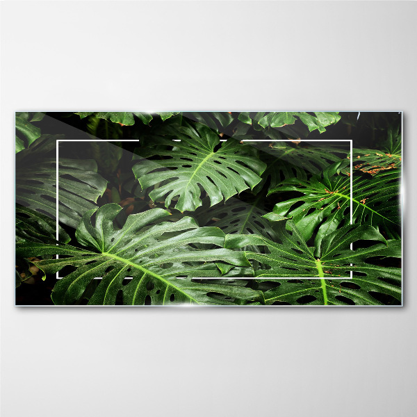Green jungle Glass art print