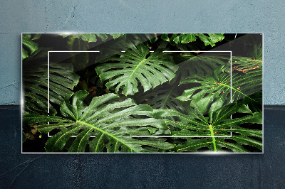 Green jungle Glass art print