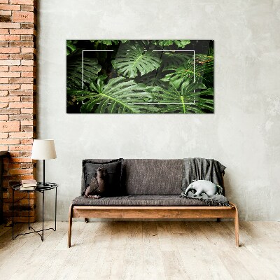 Green jungle Glass art print