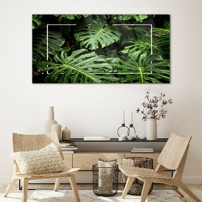 Flower plant leaves Glass Print