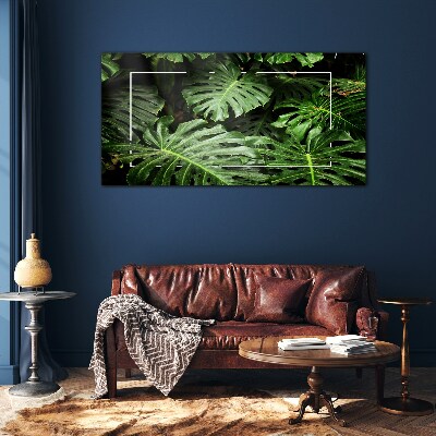 Green jungle Glass art print