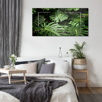 Green jungle Glass art print