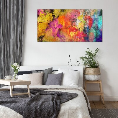 Colorful chaos of abstraction Glass art print