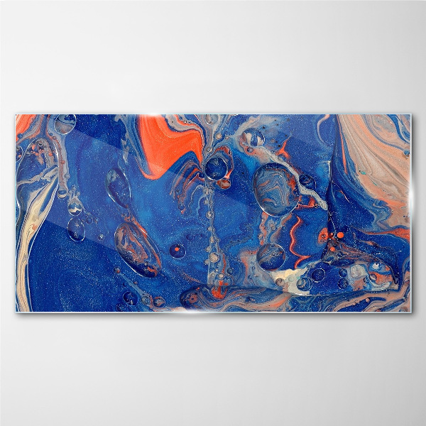 Cosmic Sea Wave Wall art on glass