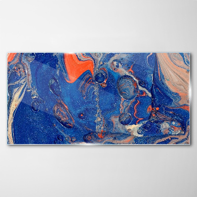 Cosmic Sea Wave Wall art on glass