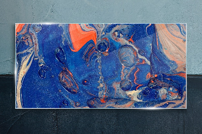 Cosmic Sea Wave Wall art on glass