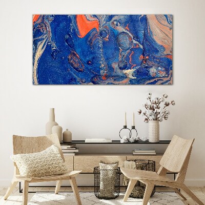 Cosmic Sea Wave Wall art on glass