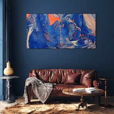 Cosmic Sea Wave Wall art on glass