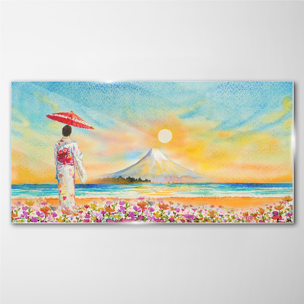 A quiet morning by the sea Wall art on glass