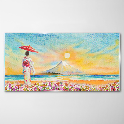 A quiet morning by the sea Wall art on glass