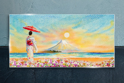 A quiet morning by the sea Wall art on glass