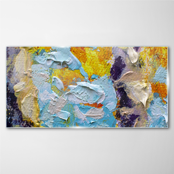 Abstract color explosion Glass art print