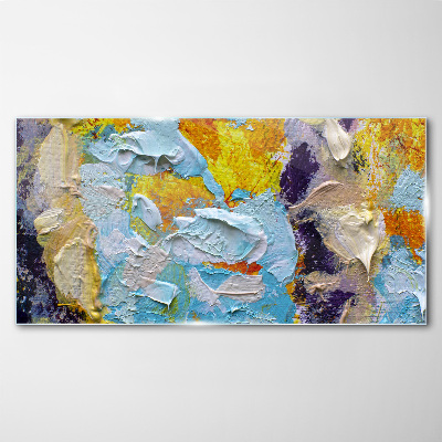 Abstract color explosion Glass art print