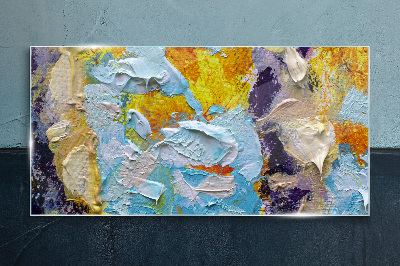 Abstract color explosion Glass art print