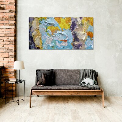 Abstract color explosion Glass art print