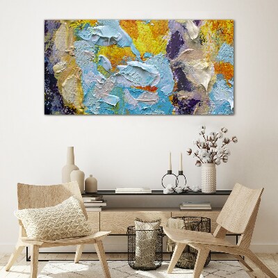 Abstract color explosion Glass art print