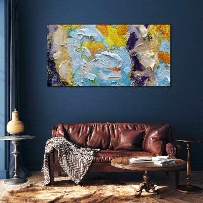 Abstract color explosion Glass art print