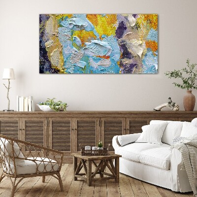 Abstract color explosion Glass art print