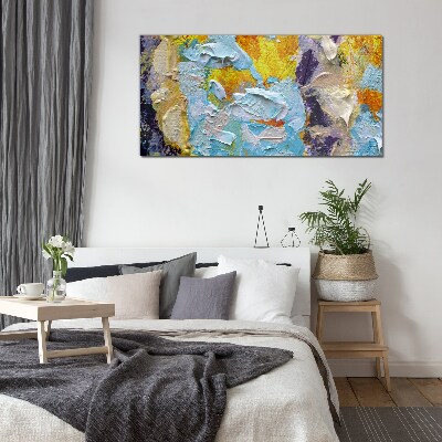 Abstract color explosion Glass art print