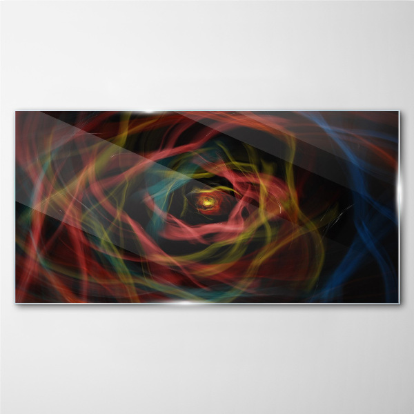 A swirl of colored lights Wall art on glass