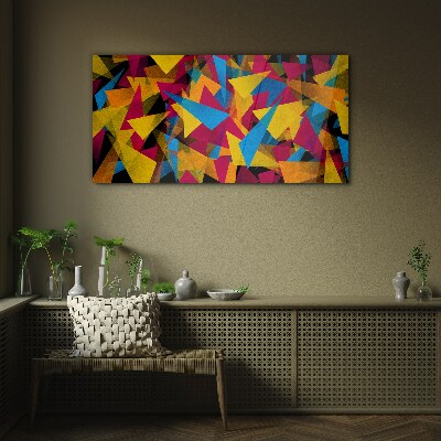 Colorful Geometries in Motion Wall art on glass