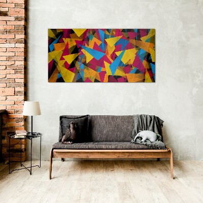Colorful Geometries in Motion Wall art on glass