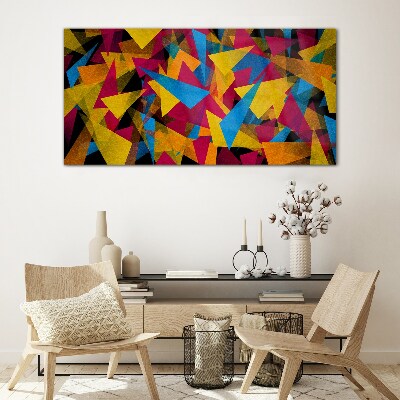 Colorful Geometries in Motion Wall art on glass