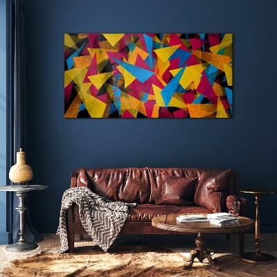 Colorful Geometries in Motion Wall art on glass