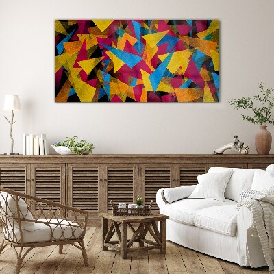 Colorful Geometries in Motion Wall art on glass