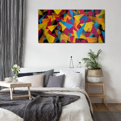 Colorful Geometries in Motion Wall art on glass
