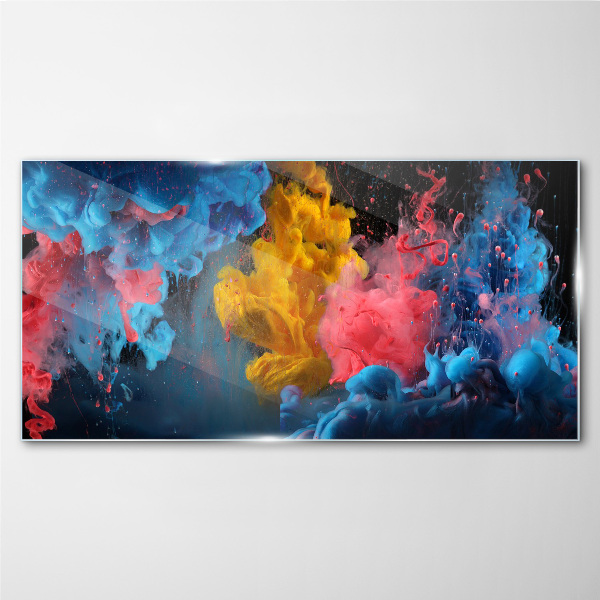 Colorful explosions of emotions Glass art print
