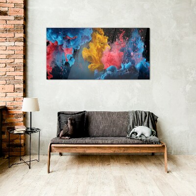 Modern abstraction Glass Print