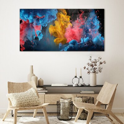 Modern abstraction Glass Print