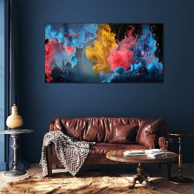 Colorful explosions of emotions Glass art print