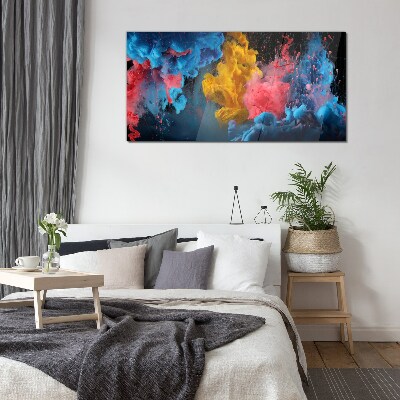 Colorful explosions of emotions Glass art print