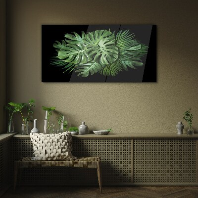 Plant leaves Glass Print