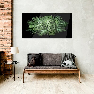 Plant leaves Glass Print