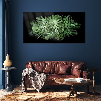 Plant leaves Glass Print