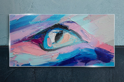 A misty look in pastel colors Wall art on glass