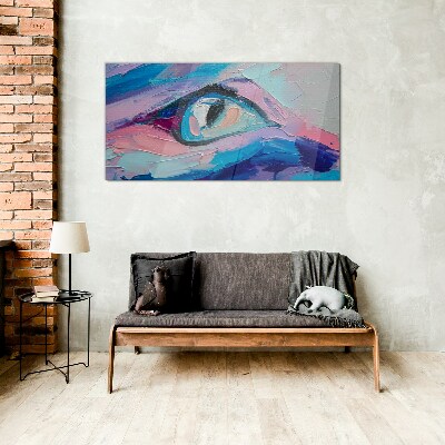 A misty look in pastel colors Wall art on glass