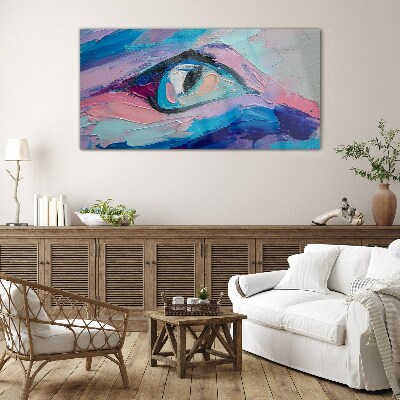A misty look in pastel colors Wall art on glass