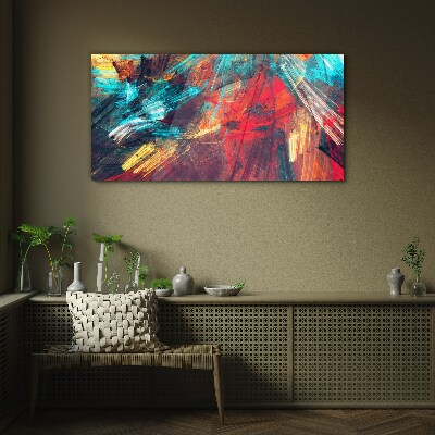 Dynamic explosion of colors Glass art print