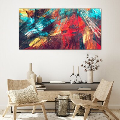 Dynamic explosion of colors Glass art print