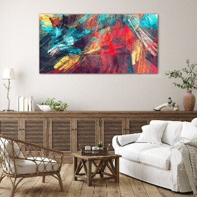 Dynamic explosion of colors Glass art print