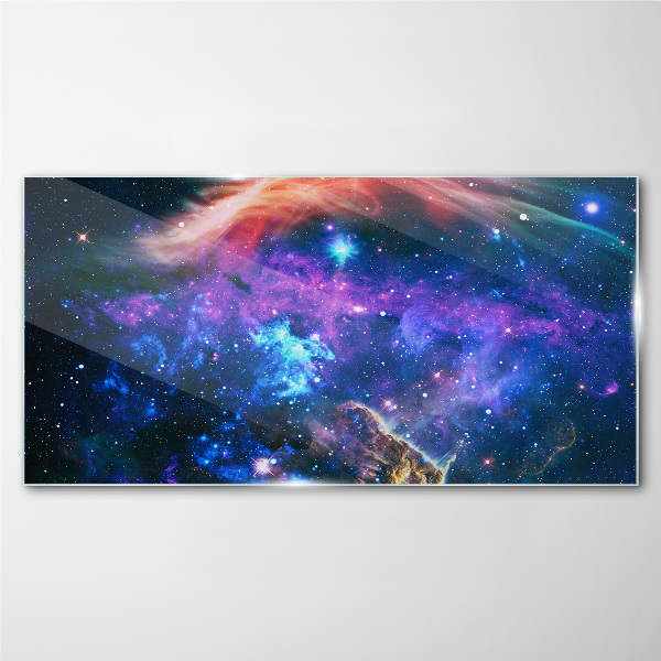 Space star night sky Glass Print