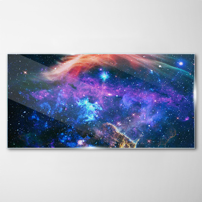 Space star night sky Glass Print