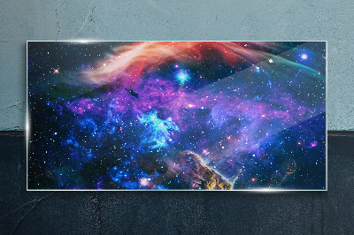 Space star night sky Glass Print