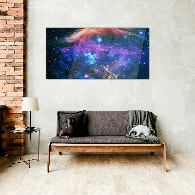 Space star night sky Glass Print