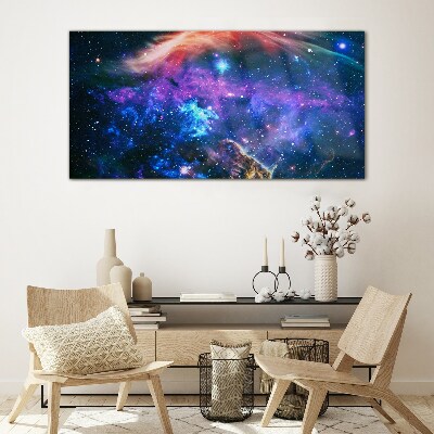 Space star night sky Glass Print