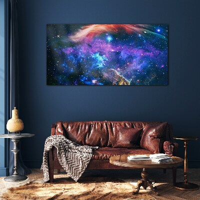 Space star night sky Glass Print